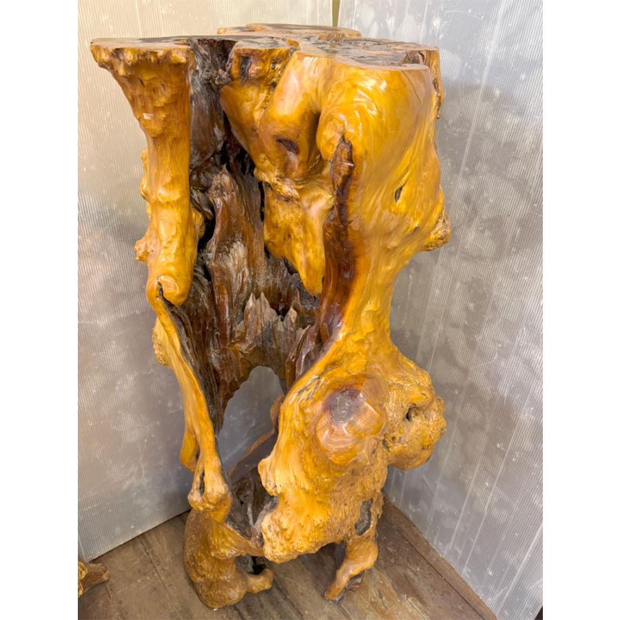 送料無料 自然木 飾り台 展示品 オブジェ H123cm 古民家 置物 おしゃれ