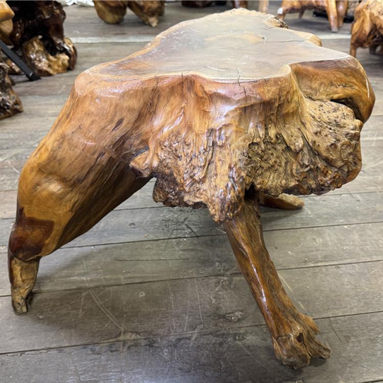 送料無料 自然木 木の根 座卓 低い テーブル W72cm 花台 盆栽卓 根卓