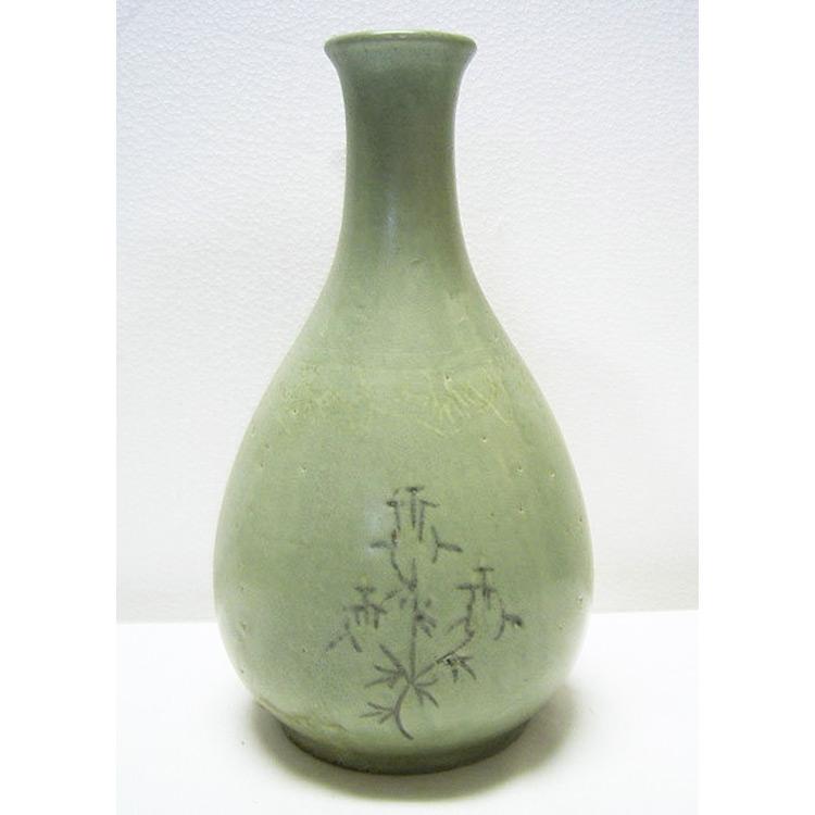 朝鮮美術 高麗青磁 徳利 花入れ 朝鮮美術 高麗青磁 徳利 花入れ 朝鮮美術