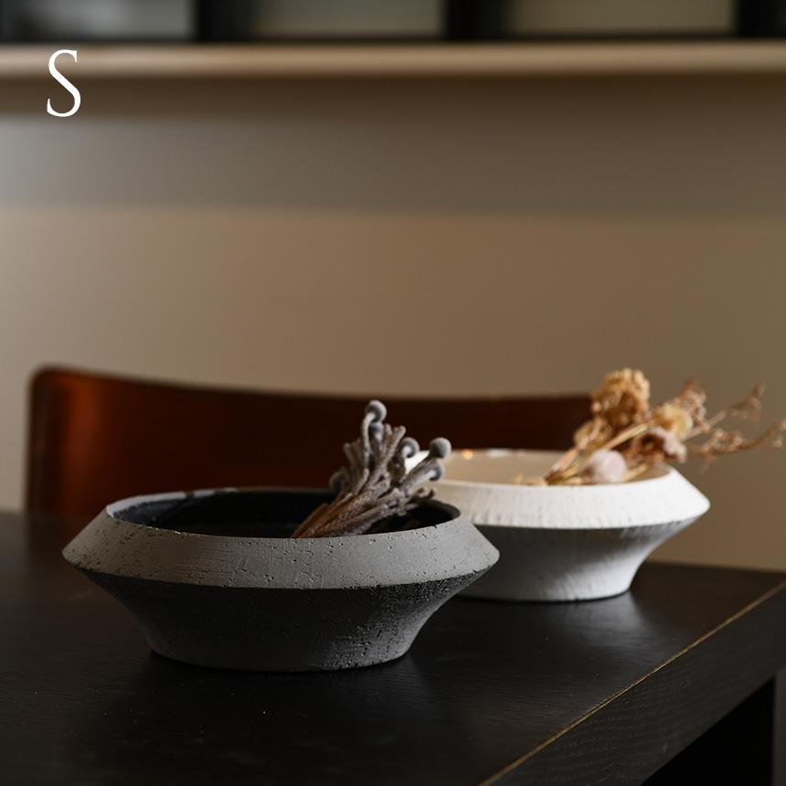 Clay（クレイ） 陶器 花瓶 和菓子のような 和風 花器 お盆型S フラワー