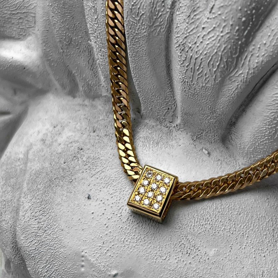 G-BALLER / ジーボーラー】K18 喜平ビーズ ダイヤ パヴェ 全面ダイヤ