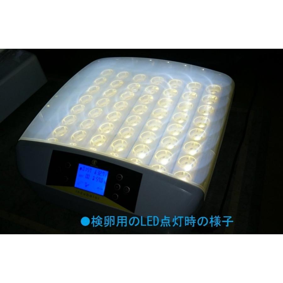 孵化器MATG-LED-56 自動転卵 温湿度アラーム キャンドリング機能付孵卵