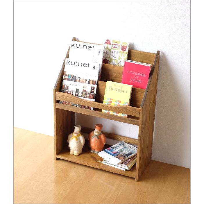 マガジンラック 雑誌 収納 マガジンスタンド 本棚 絵本ラック 木製