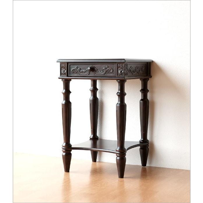 花台 アンティーク サイドテーブル 木製 レトロ おしゃれ 花瓶台 玄関