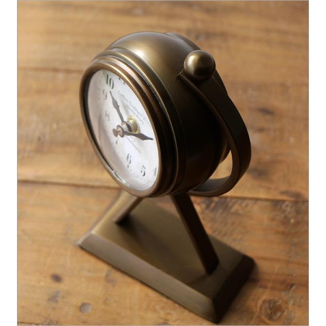 置き時計 置時計 アンティーク おしゃれ アナログ 小さい 真鍮 360度