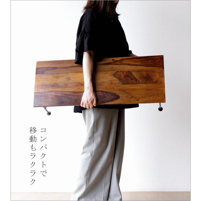 ローテーブル おしゃれ 木製 アイアン サイドテーブル 鉄脚 ウッド