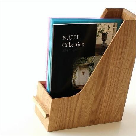 ファイルボックス A4 おしゃれ 木製 無垢材 タテ型 縦型 ファイル収納