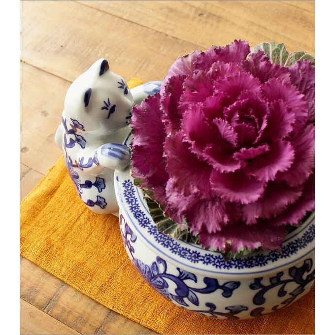 火鉢 陶器 大型 昭和レトロ アンティーク 古民具 金魚鉢 特大 睡蓮鉢