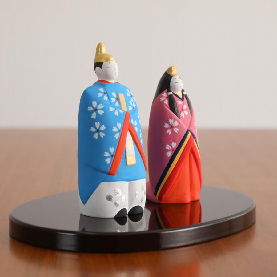 ひな人形 斉藤善月作 豆立雛 桜 立ち雛 雛人形 博多人形 伝統工芸士