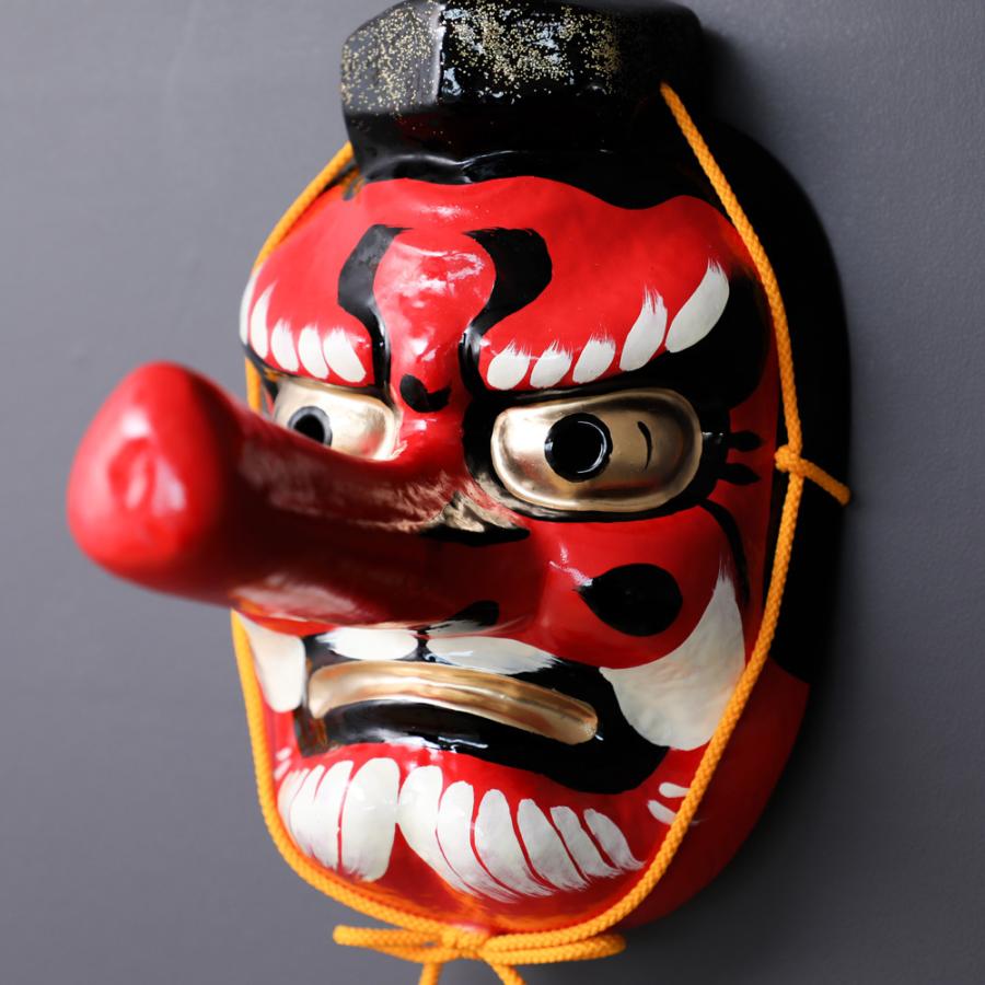 お面 張り子面 天狗 魔除け 京都ぎんやんま 爆買 : 京うちわ・扇子専門