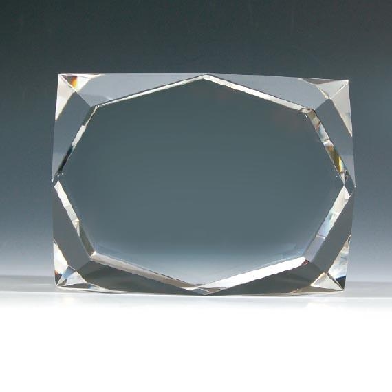 クリスタルガラス特大 130x95x50mm 多面カット ブロック