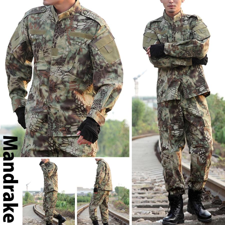 サバゲー 装備 上下セット BDU 迷彩服 タイフォン マンドレイク