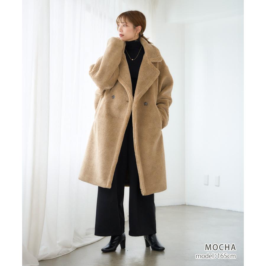 テディボアコート ボアコート レディース ロング ロングコート 冬
