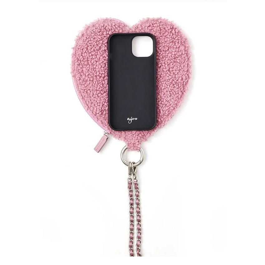 ajew（エジュー） iPhone対応 ajew fluffy dress HEART case shoulder