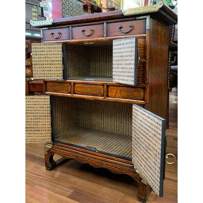 時代箪笥/からくり箪笥 送料無料 魚鍵付き バタフライキャビネット 李