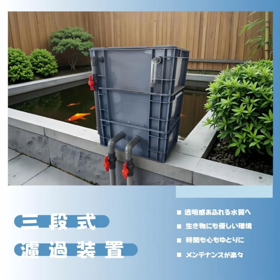 ろ過槽、濾過装置、フィルター外部式 池大型水槽フィルター : DMB・PET