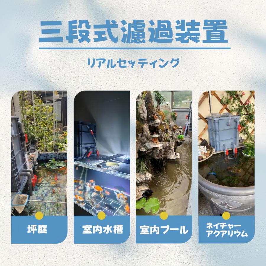 ろ過槽、濾過装置、フィルター外部式 池大型水槽フィルター : DMB・PET