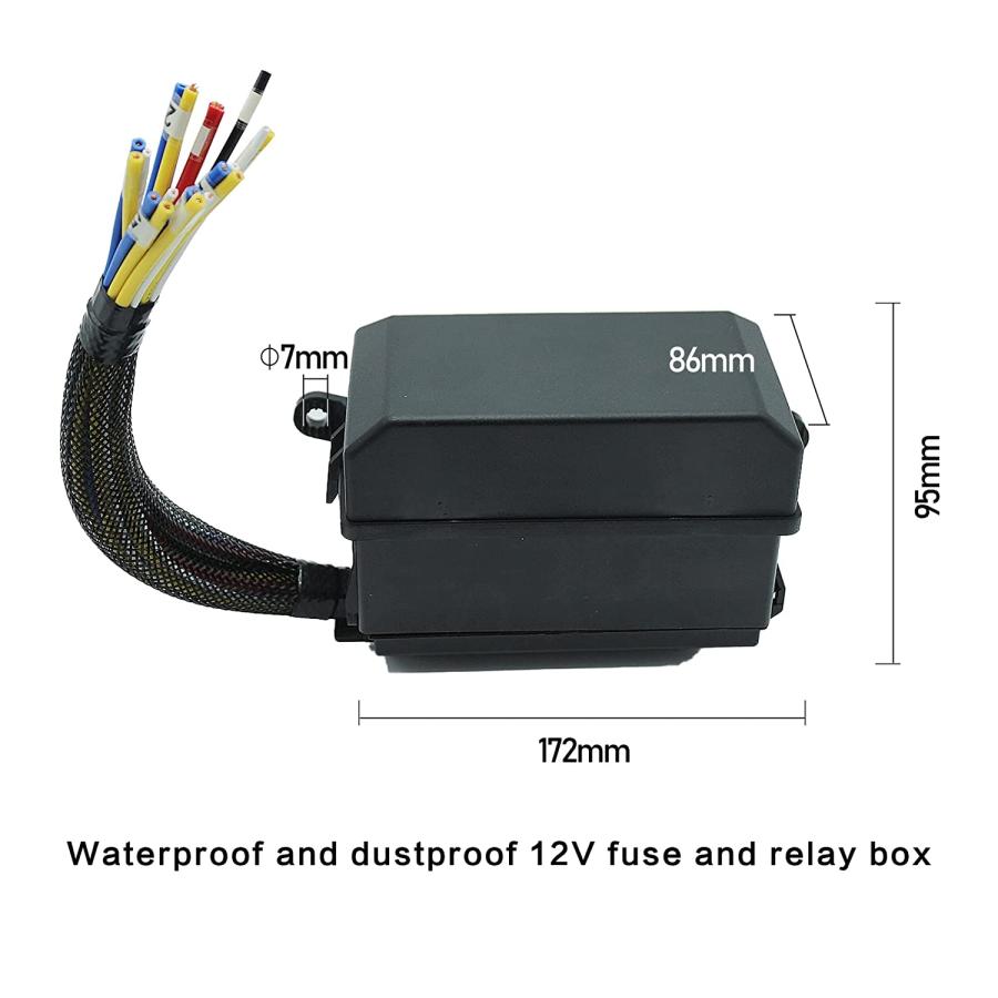 並行輸入品】 12V リレーヒューズボックス 配線済みリレーボックス