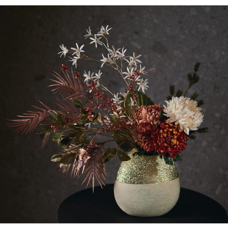 グランサークル L ゴールド 花器 陶器 花瓶 フラワーベース : 花材専門