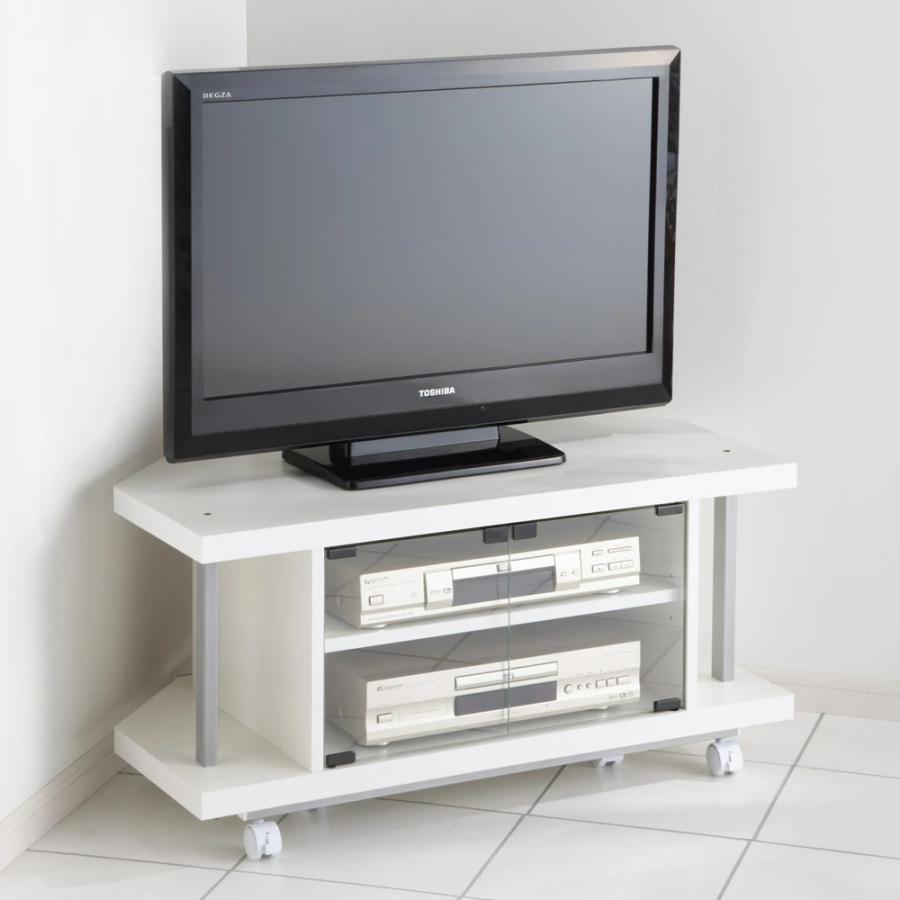 dinos（ディノス） 32インチ コーナーテレビ台（上棚なし） 幅90cm
