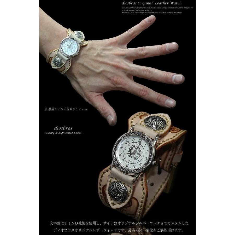 腕時計 メンズ ターコイズ オニキス 時計 レザーブレス ウォッチ