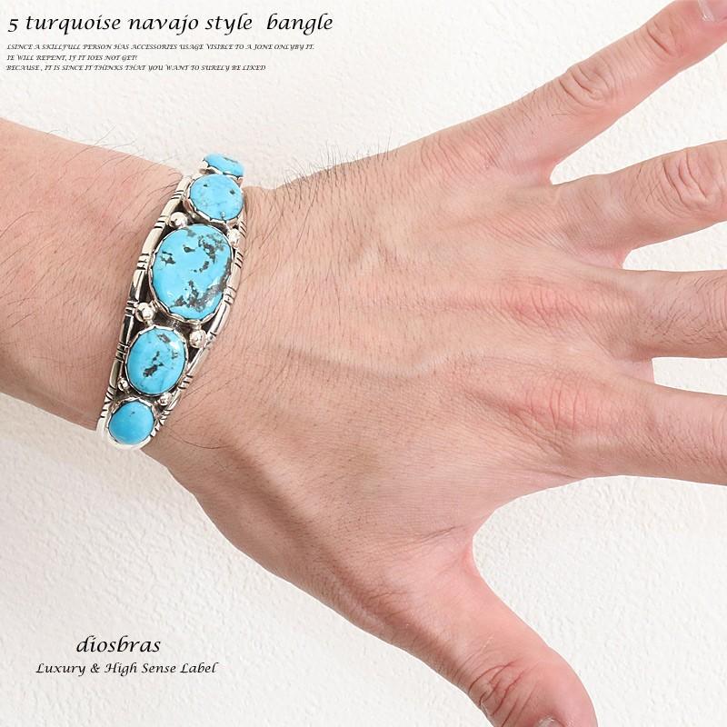 ターコイズ バングル ハンドメイド ナバホ シルバー925 ネイティブ