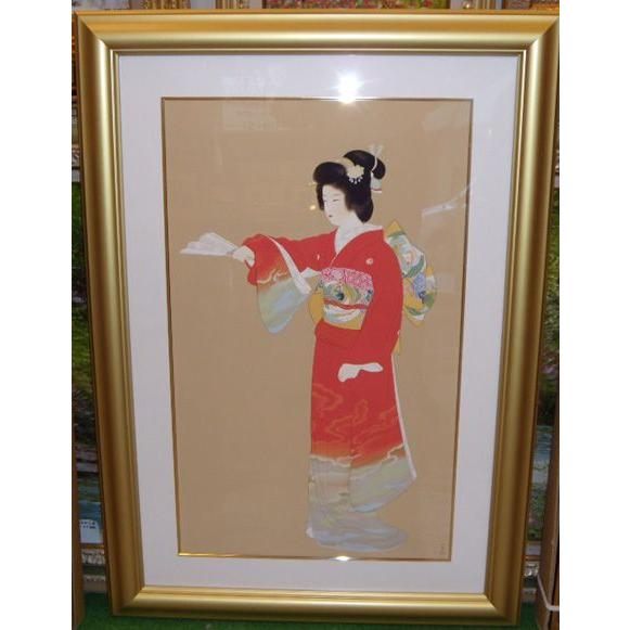 上村松園 「序の舞」 シルクスクリーン版画（限定300部 版上落款あり