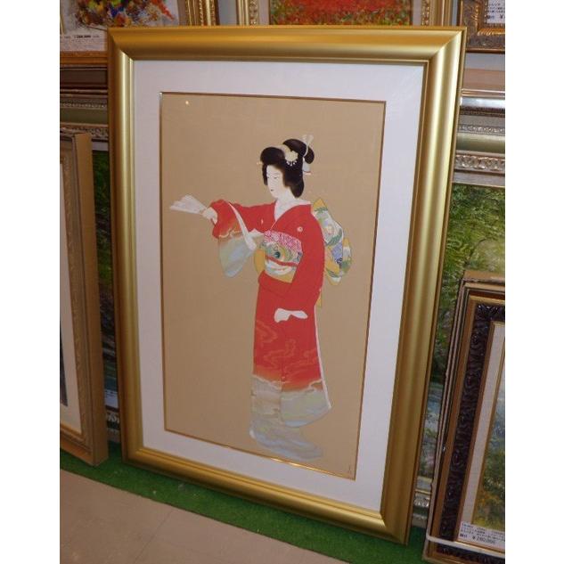 美品 掛け軸 大幅！ 上村松園筆「序の舞」美人画 浮世絵 年中掛け 美品