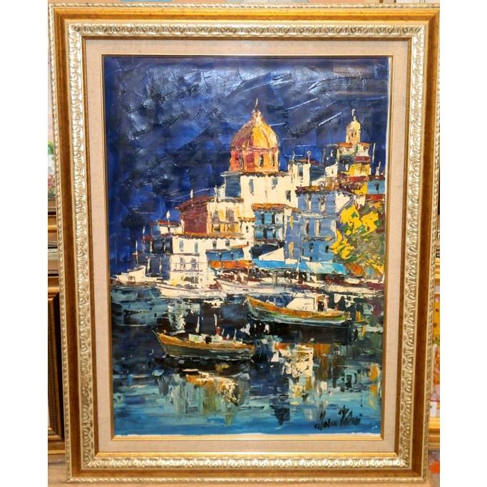 木製 絵画 風景画 一点物 イタリア 木製 絵画 風景画 一点物 イタリア