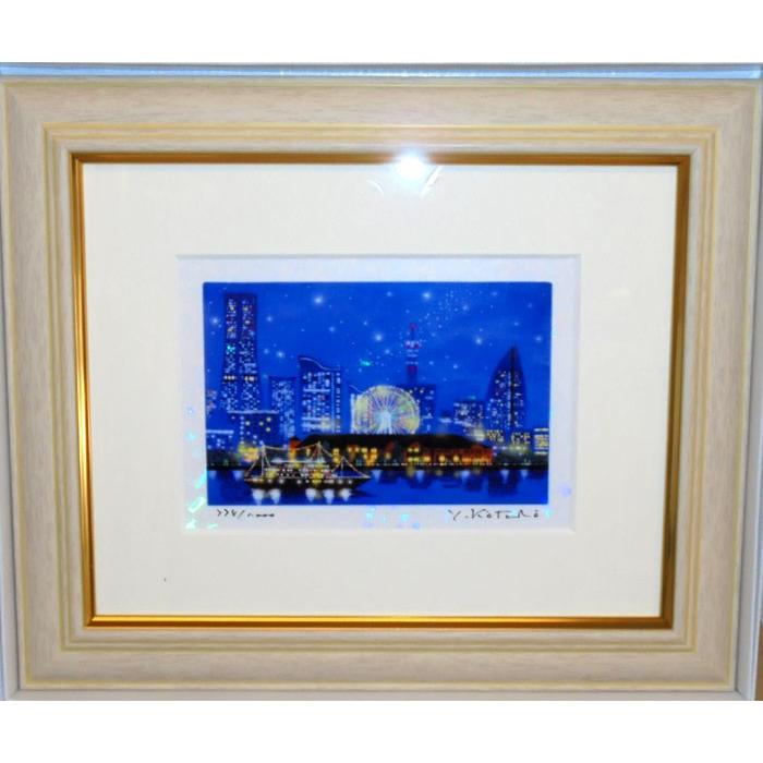 当社限定版画）光の港町・横浜 クリスタル版画 インテリア 玄関 新築