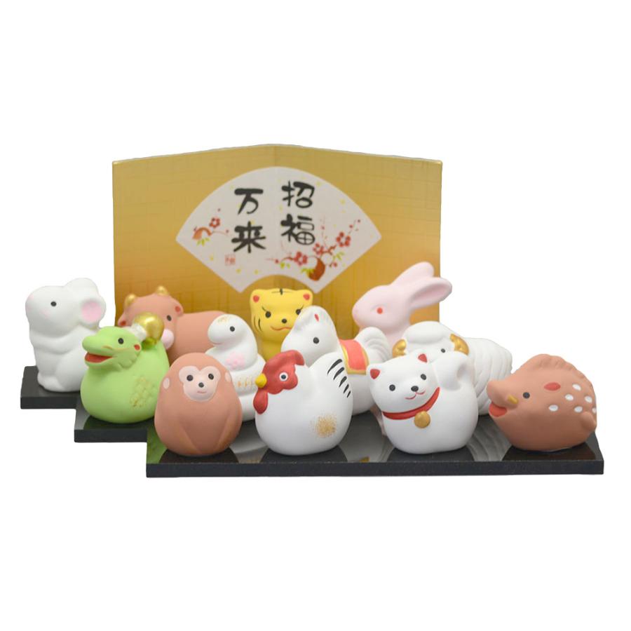 干支 置物 十二支セット/ ミニ置物シリーズ 十二支揃え /毎年使える