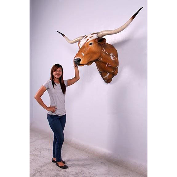 テキサス ロング・ホーン ヘッド（壁掛けタイプ）等身大フィギュア