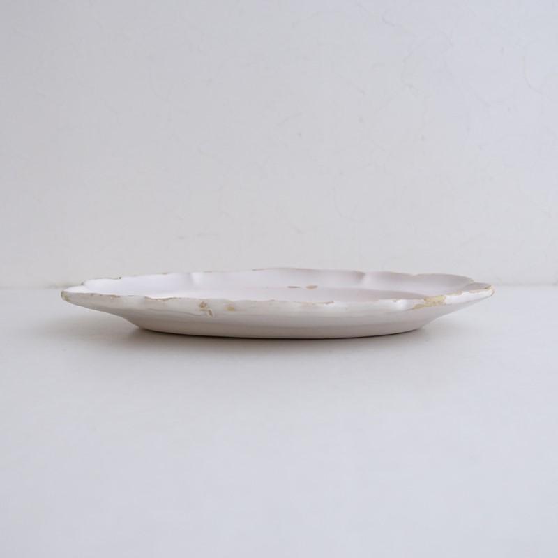 フランスアンティーク】 *Moustiers ムスティエ フラワーリムオーバル