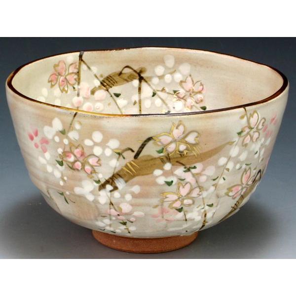 安達焼 定阿弥造 茶碗（共箱） ラ774 茶碗 『信焼』『忠六苑 古谷