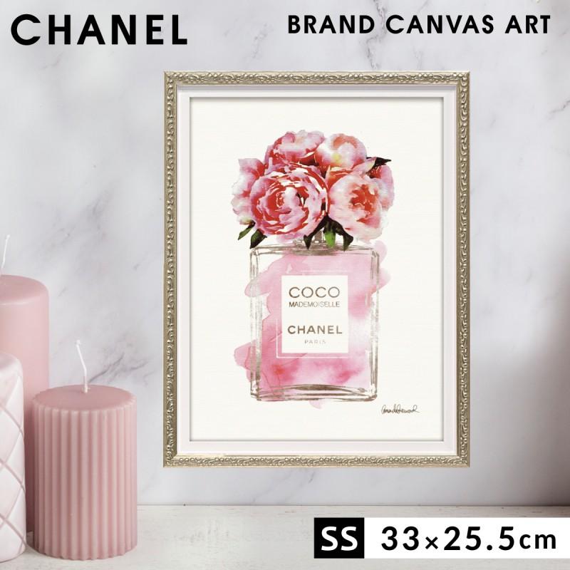 アートパネル シャネル CHANEL パフュームピンクブーケ ブランド SS