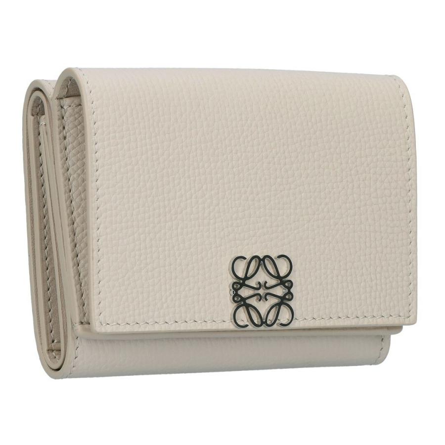 正規品 ロエベ アナグラム トライフォールドウォレット Wホック 三