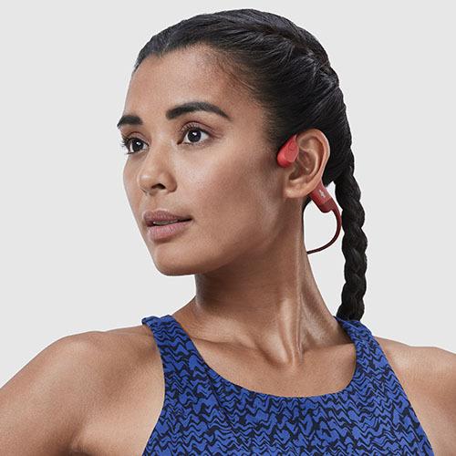 Shokz（ショックス） (在庫限り)Shokz OpenRun Red ワイヤレスイヤホン