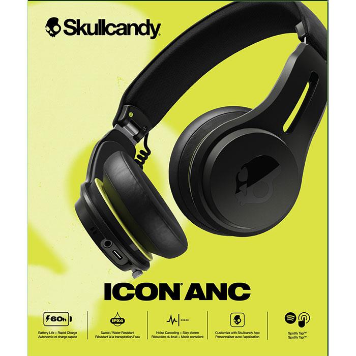 Skullcandy Icon ANC True Black ワイヤレスヘッドホン Bluetooth