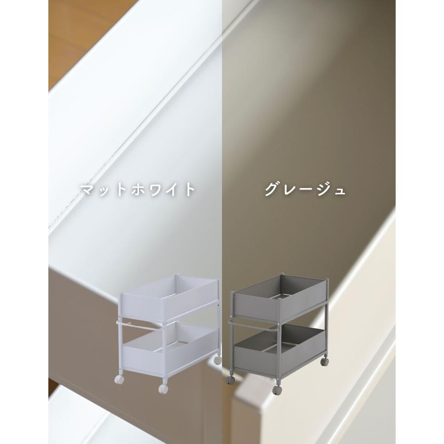 山善（YAMAZEN） 2個組 頑丈 収納ラック キャスター付き 奥行76 高さ