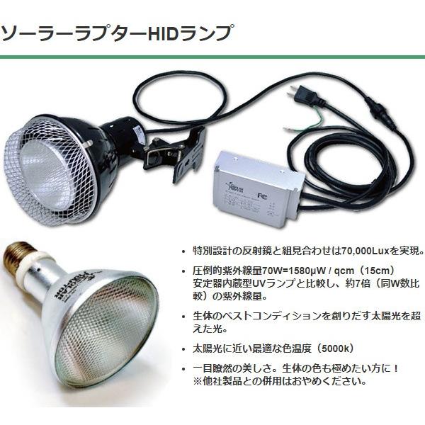 ソーラーラプター HIDランプ 70W メタルハライドランプ 爬虫類