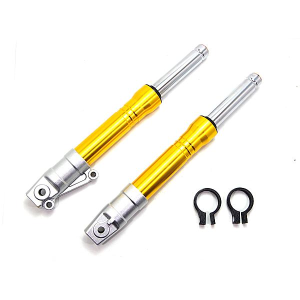 新品 27パイ ZXタイプ フロントフォーク ゴールド 金/ディスク化