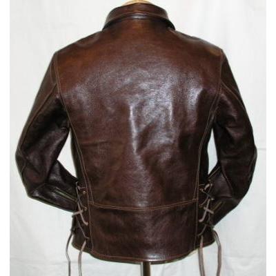 The Flat Head（フラッドヘッド） SRJ-01-ブラウン-馬革SライダースJKT