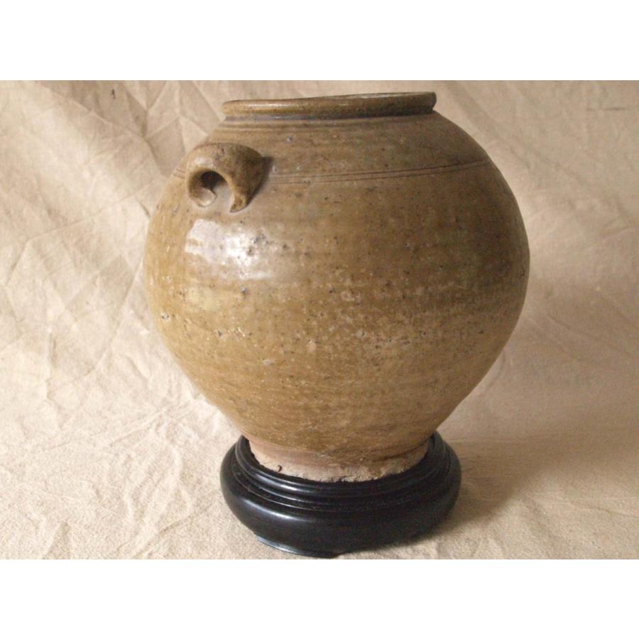 古代中国陶器 明代明朝 磁州窯系 徳利 瓶 壺 花入れ 茶道具 高さ19.5cm
