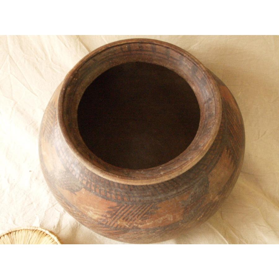 中国，骨董，彩陶，纪元前，陶器の丸型壺 中国，骨董，彩陶，纪元前，陶器