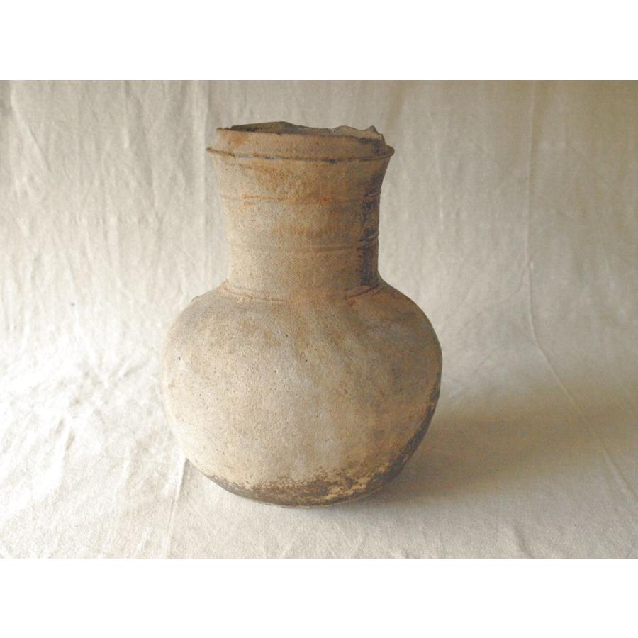 古陶器 水滴 江戸期 掻き落とし 椿文 出土品 文房具 古民藝