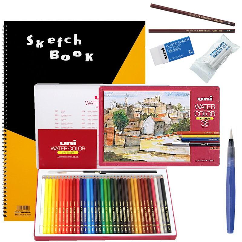 三菱鉛筆 水彩色鉛筆入門セット 36色 色鉛筆セット オリジナル 三菱