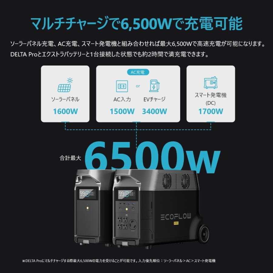 ECOFLOW ポータブル電源 大容量 リン酸鉄リチウム DELTA Pro 3600Wh