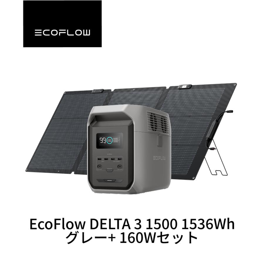 ECOFLOW ポータブル電源 ソーラーパネル セット 大容量 EcoFlow DELTA