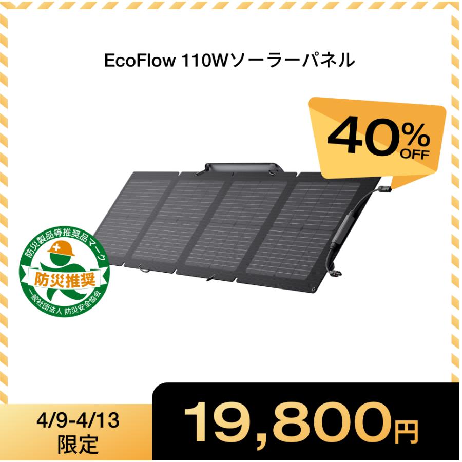 ECOFLOW ソーラーパネル 小型 110W 太陽光発電 太陽光パネル ソーラー