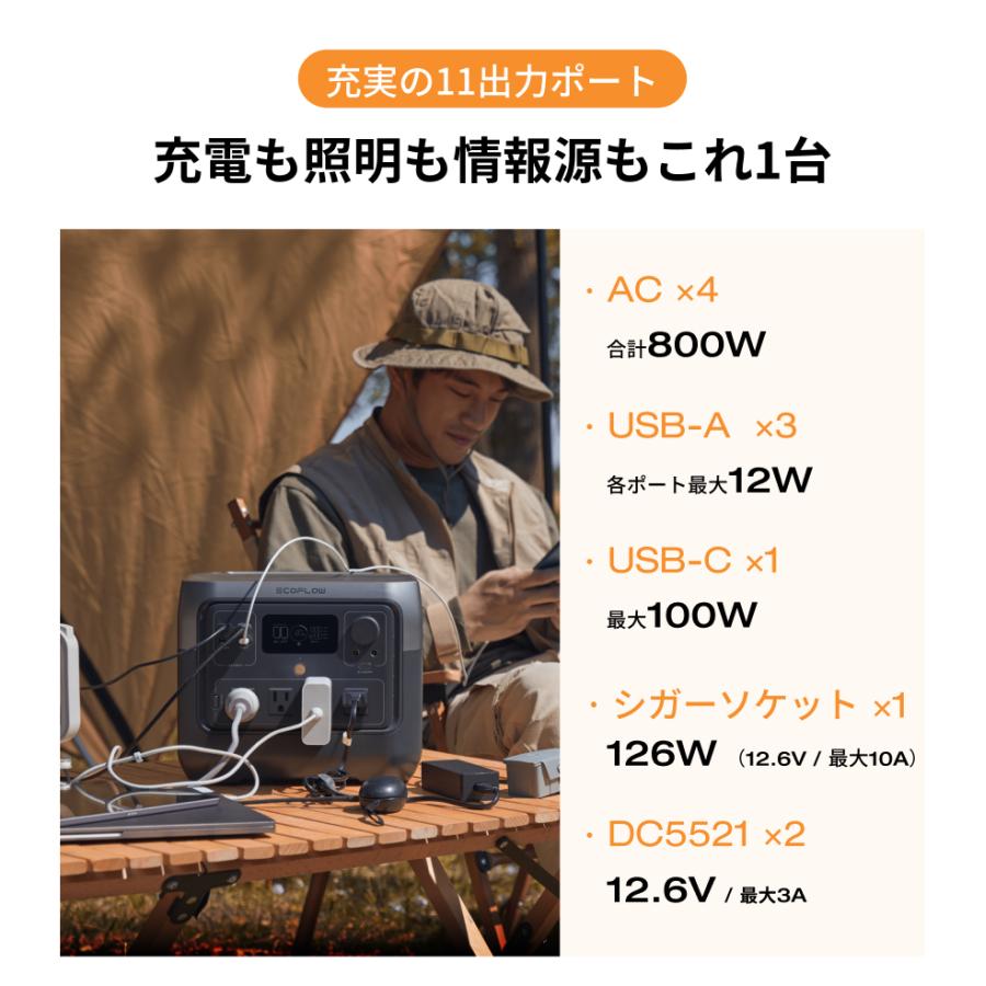 ECOFLOW ポータブル電源 リン酸鉄 RIVER 2 Pro 大容量 768Wh リバー2